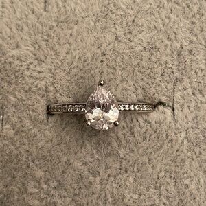 Sterling Silver Pear Ring Size 8